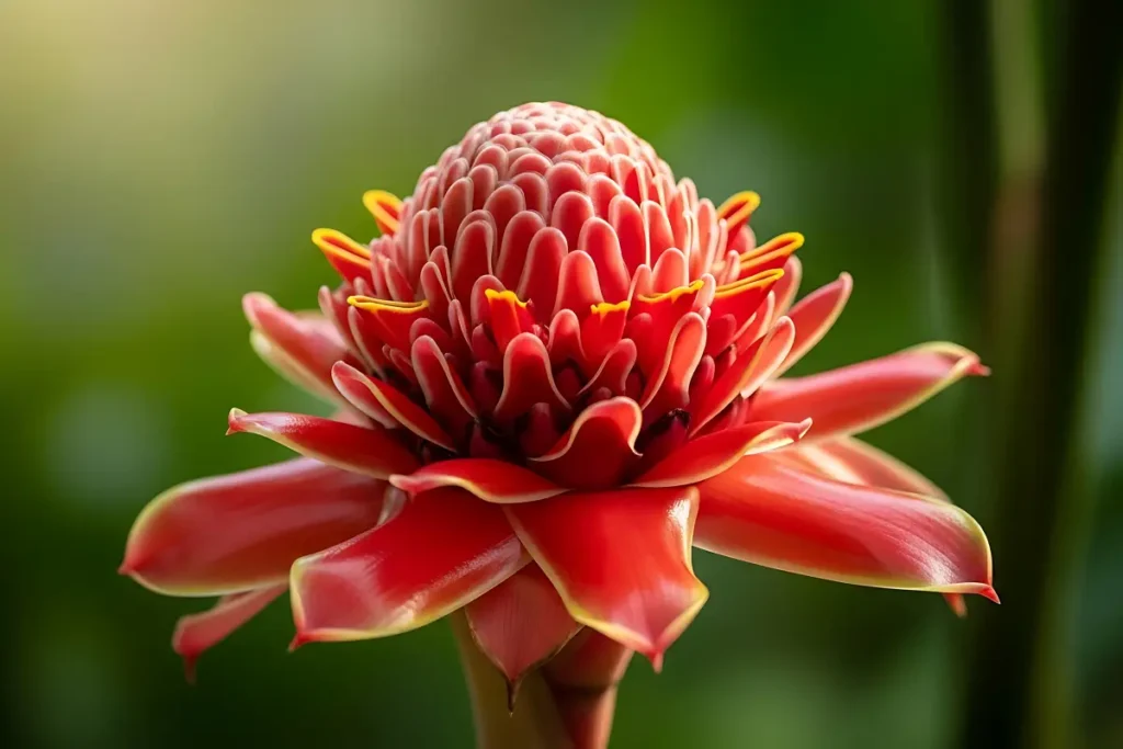 Bunga kecombrang mekar