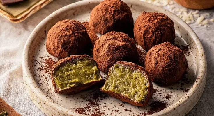 Beberapa kue Dubai Chewy Cookies di atas nampan, sebagian sudah dbelah tengahnya untuk menampakkan isi dalamnya